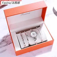 

Hot sale Waterproof women's watch four piece suit fashion simple quartz watch
