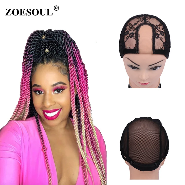 

Hot Selling New Fishnet Mesh Stretchable Lace Wig Caps For Making Wigs With Adjustable Straps Bonnet, Black beigh dark brown and light brown