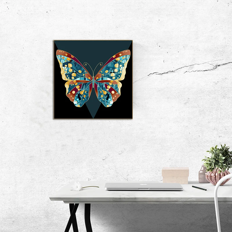 

Abstract Classic Golden Butterfly Canvas Painting Light luxury Posters and Prints Wall Art Pictures For Home Decoration