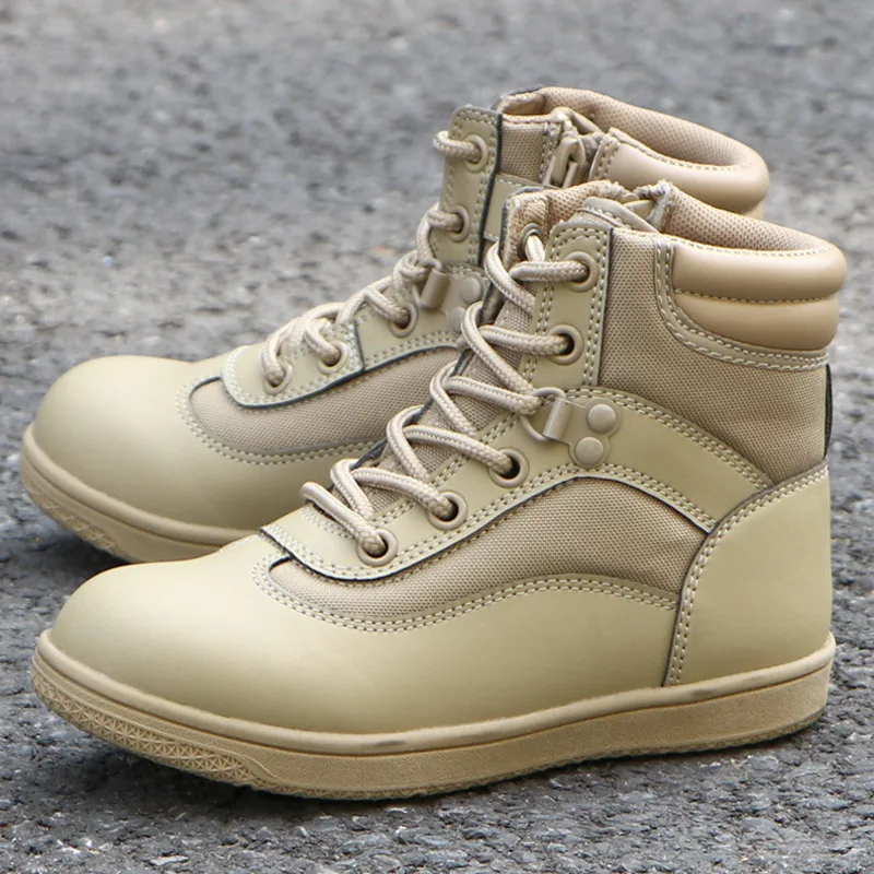 

Sandy Anti-slip High-top Combat Boots Summer Camp Training Boots Hiking Boots for Boys and Girls