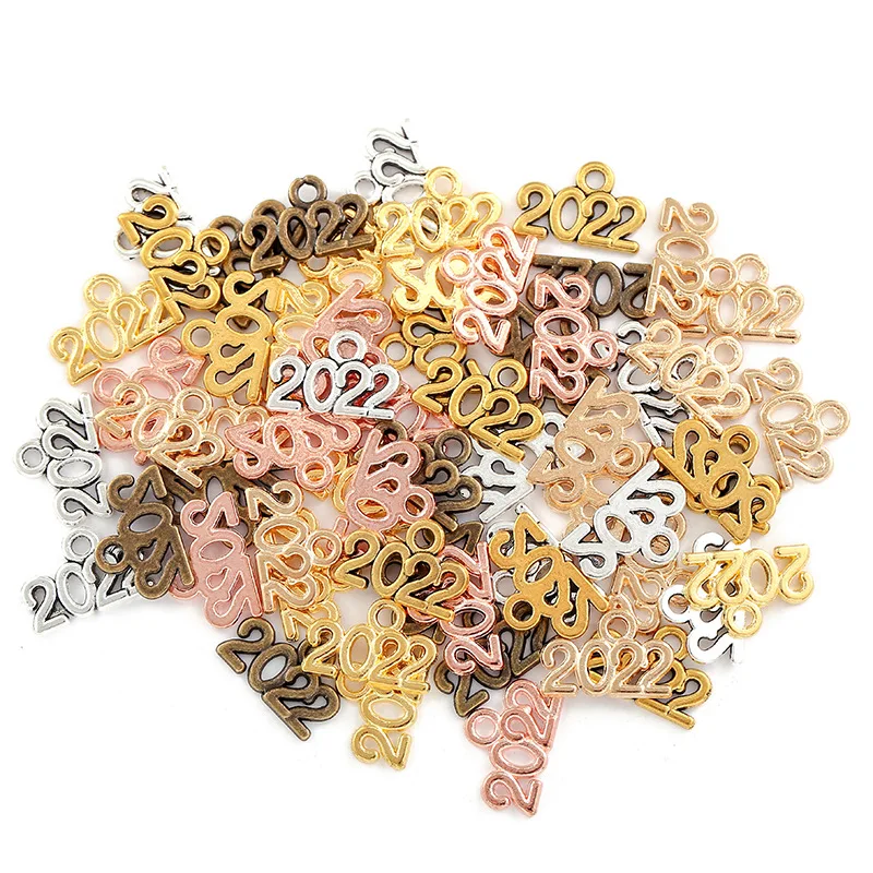 

Metal Alloy Photo Color Years Charms 2022 2023 2024 2025 Pendant For Jewelry Making DIY Handmade Craft Gifts