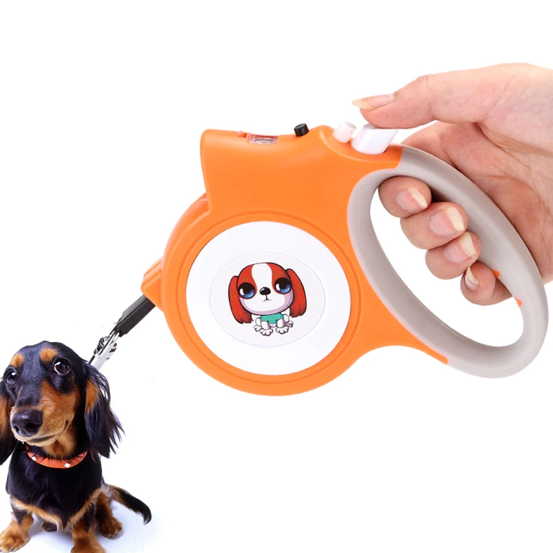 

Retractable Dog Leash with LED Light Perfect for Night Walks Pet Leash Anti-Slip Soft Handle, Picture