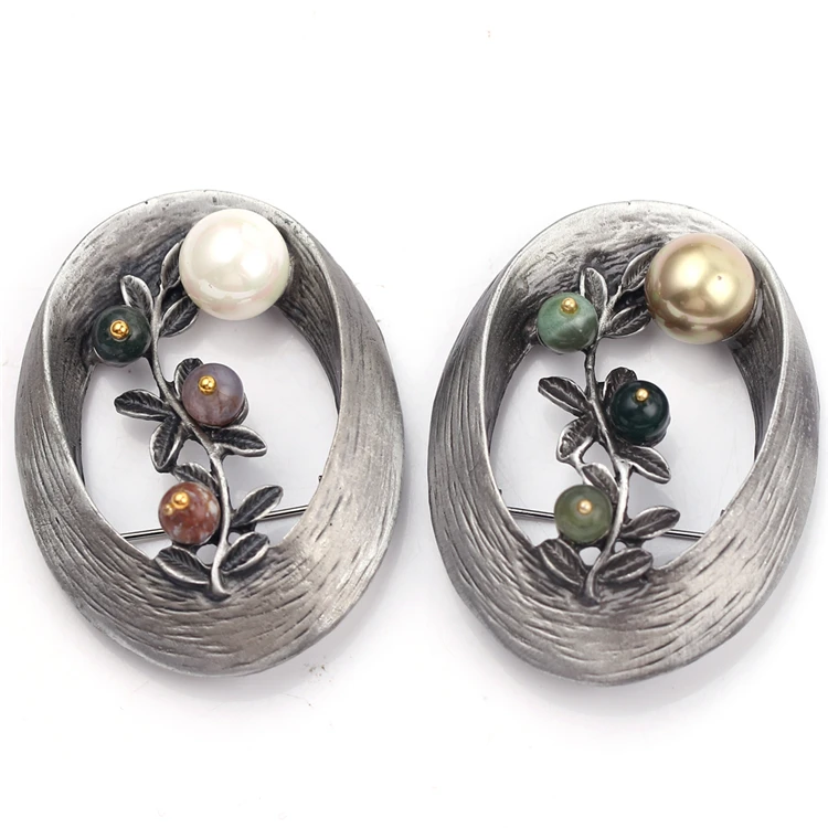 

Flower Leaf Garland Various Styles Brooch Pearl Rhinestone Jewelry For Women Vintage Simple Clothes Bag Brooch Pin Gift