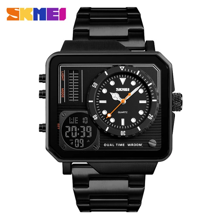 

Luxury Mens Watches SKMEI 1392 Brand Digital Quartz Watch Men Casual Clock Big Dial Waterproof Military Sports Chrono Wristwatch