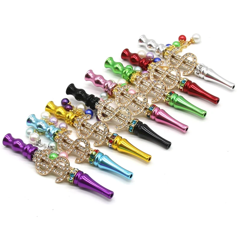 

Factory Wholesale Smoking Tip Weed holder $ Style Bling Blunt Holder Hookah Accessories Fashion Blunt Holders, Gold, blue, pink, etc