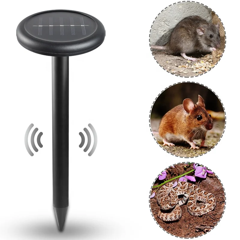 

Solar Mouse Expeller Round Ultrasonic Eco-friendly Pest Mole Rat Snake Repellent