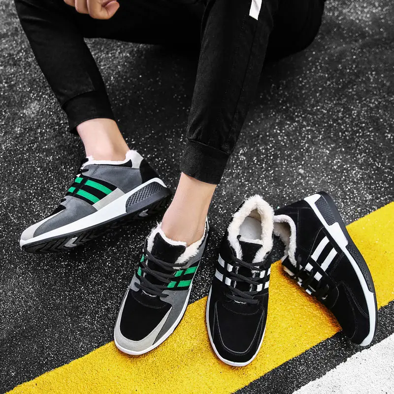 

E11 Leather warmer winters adult men shoes leisure sports shoes