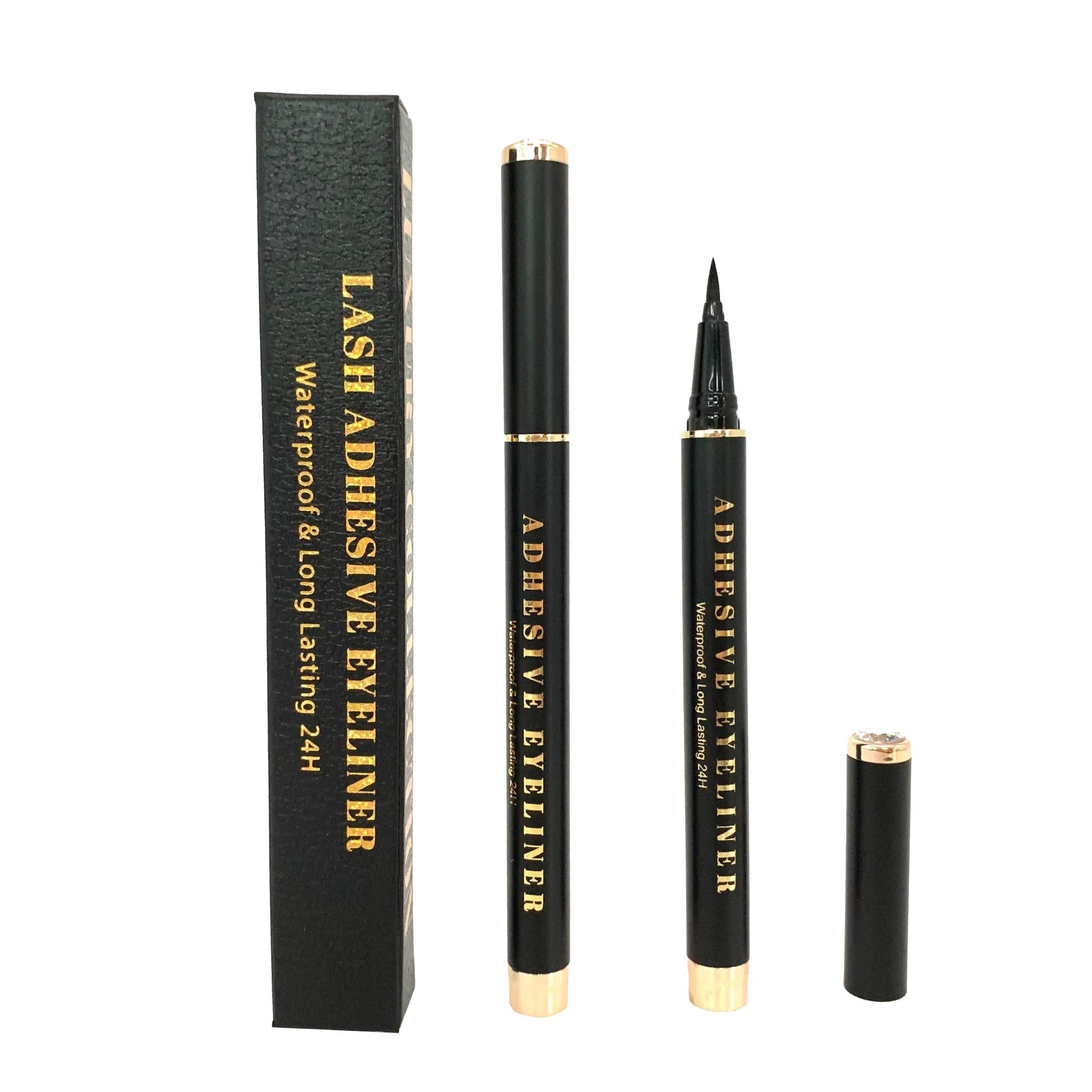 Wholesale Long Lasting Waterproof Adhesive Eyeliner Pen Black Clear