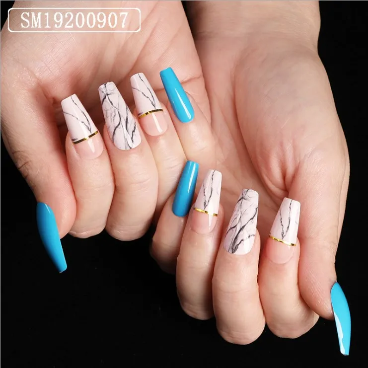 

2020 Hot Sale Special Coffin Nail Tips Full Cover Press On Nials