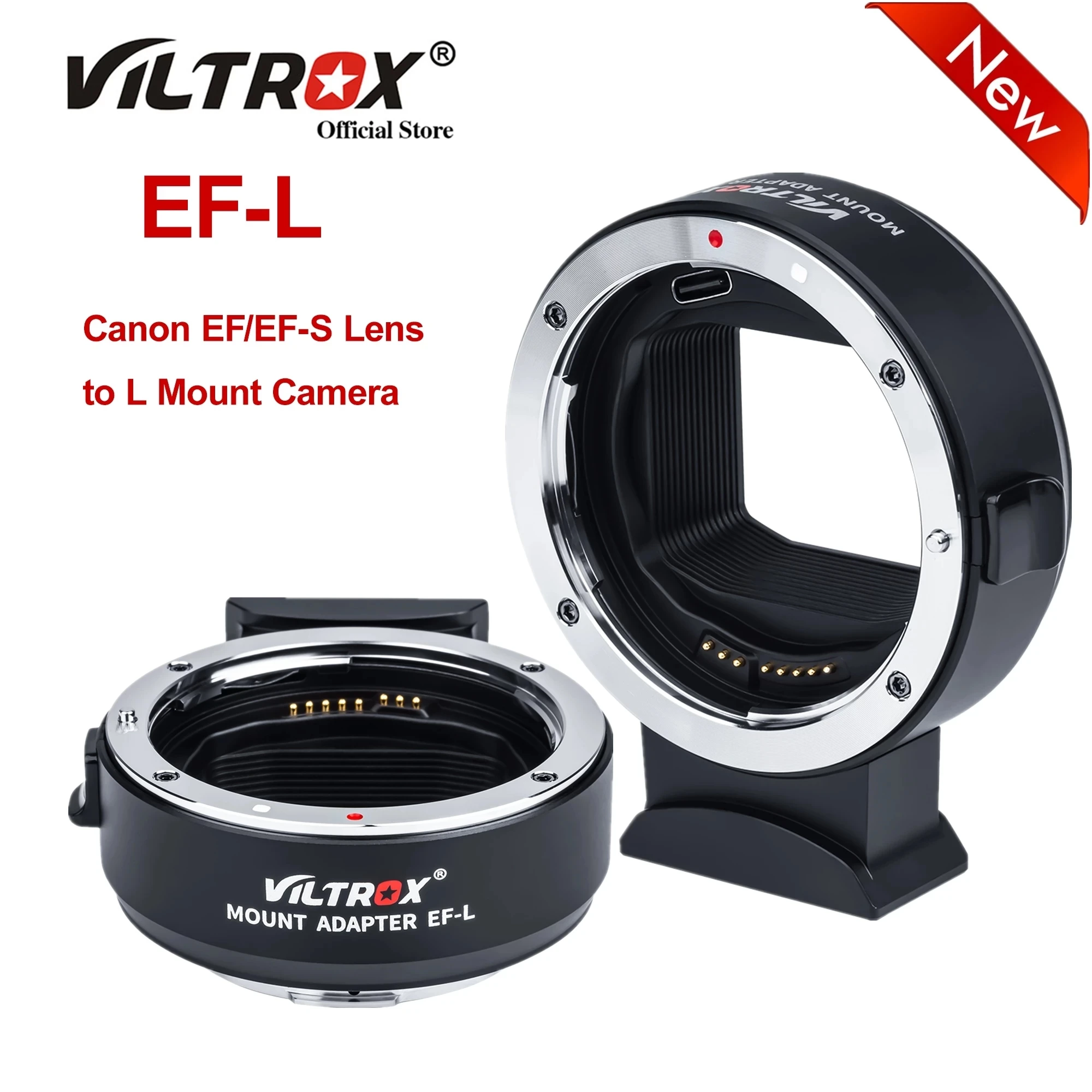 

Viltrox EF-L Auto Focus Lens Mount Adapter For Canon EF EF-S Lens to Leica SL2 Panasonic S1 S1R S1H S5 Sigma fp L Mount Camera