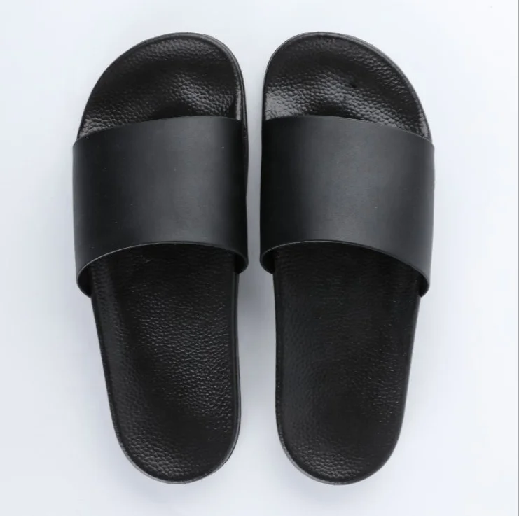

Custom Printing Logo Pattern Black Plain Men's EVA PVC Sandals Slides Slippers, Photo