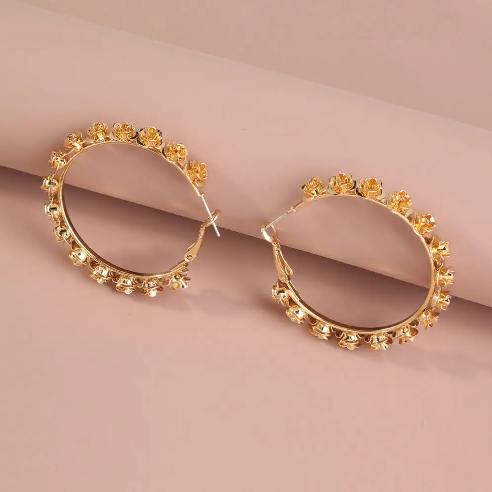 

Hot Sale Diamond Twisted Double Hoop Earrings, Gold