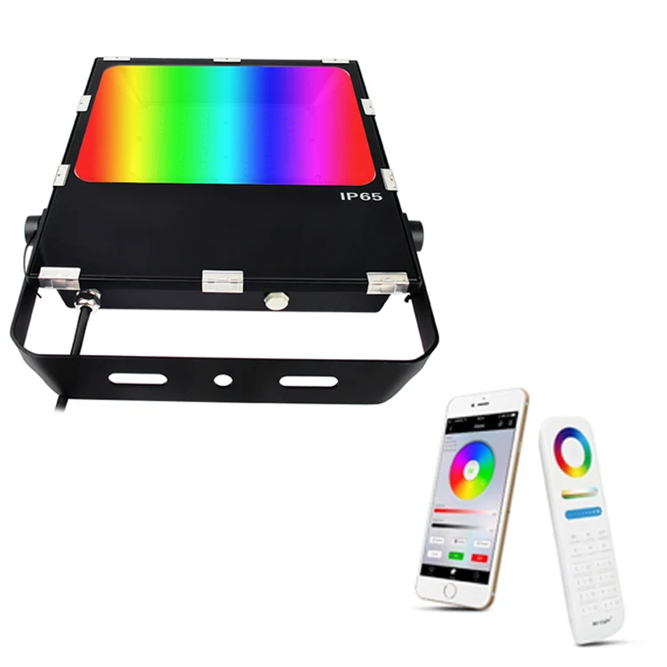 Outdoor garden RGB color LED remote control color change ultra-thin floodlight
