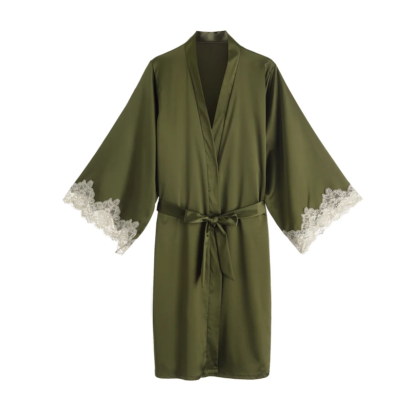 

Sexy Ladies Night Dress Nuisette Silk Sleepwear Satin Nightgown V-neck Slip Nighties Summer Lace Nightgown Robes