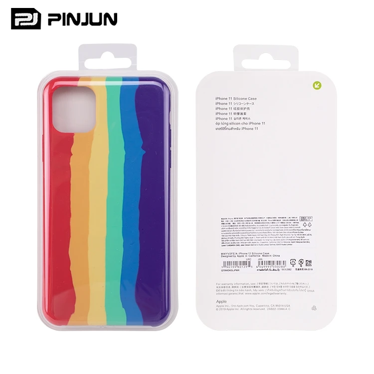 

New Products 2021 Unique Rainbow Liquid Silicone Phone Case For iPhone 13 iPhone12 11 Pro Max Retail Package