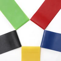 

Black red yellow blue green 5 levels elastic mini band rated latex resistance loop bands for stretch training