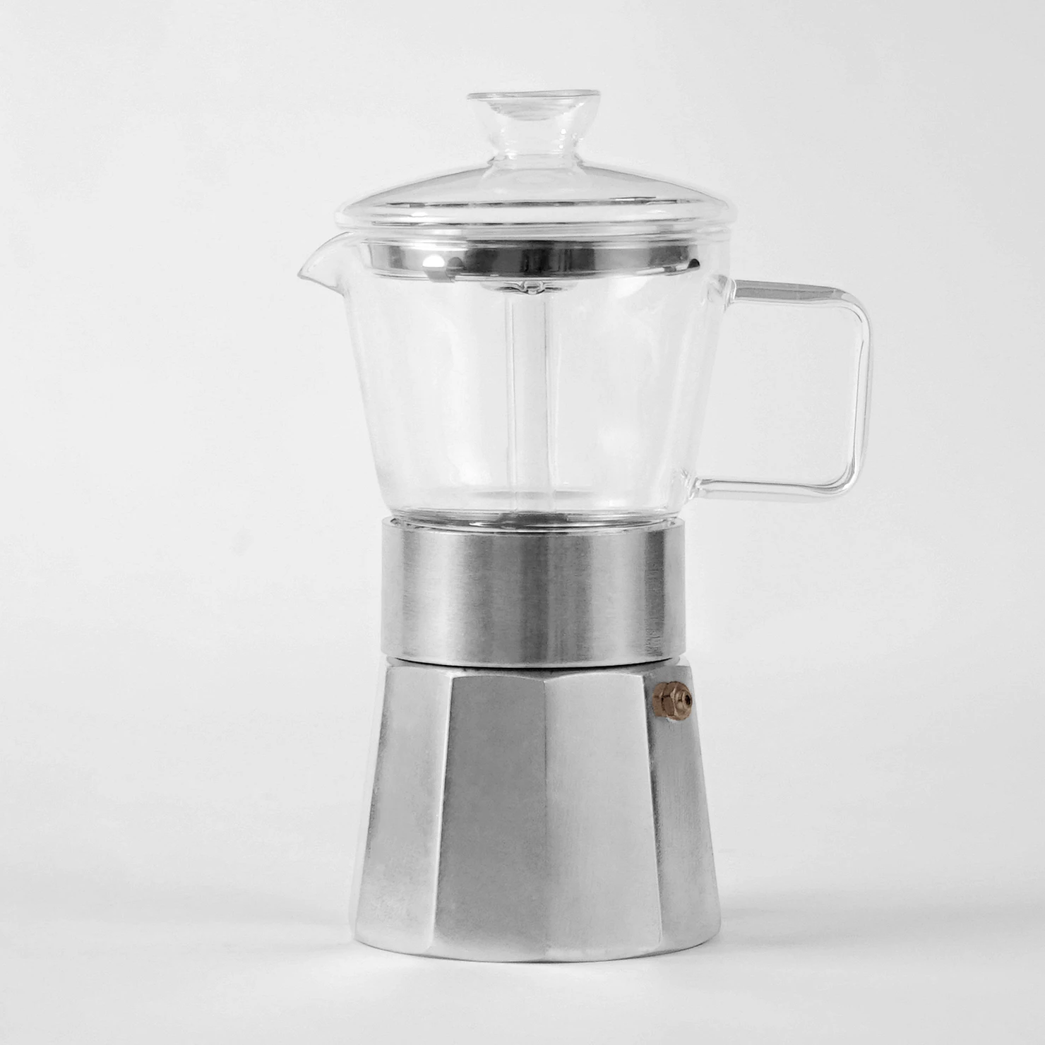 

2020 Wholesales Aluminum & High Borosilicate Glass Espresso Machines Moka Pot