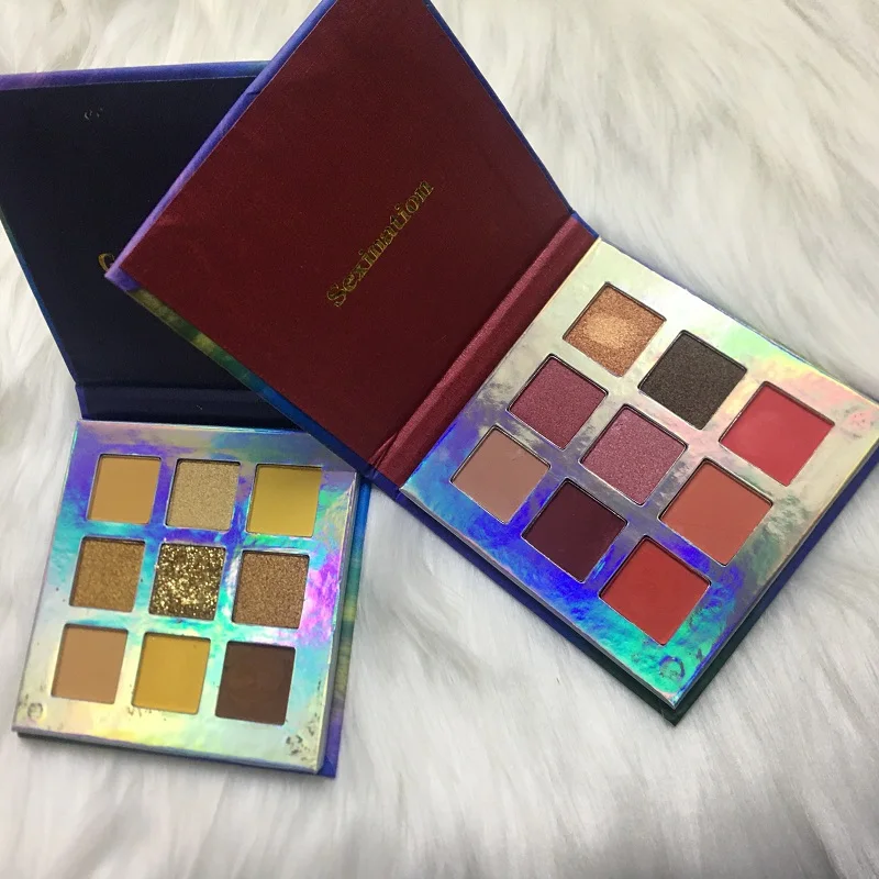 

2021New design private label 9 colors high pigment make up pallets wholesale eyeshadow pallet