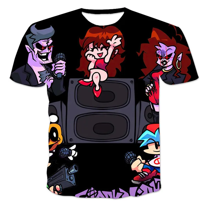 

Friday Night Funkin Toddler Girl Hip Hop Tops Kawaii Tees Fashion Baby Boys Funny Clothes 3D Kids T-shirt, Customized color