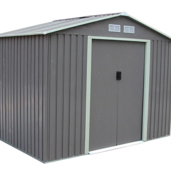 
10x12ft metal shed with deep roll-formed wall panels 