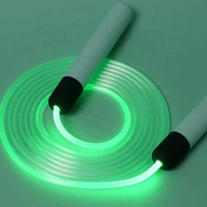 

Silicone Handles Fast Speed light up LED Jump Rope Colorful Glow Skipping Rope for kids, Customized color