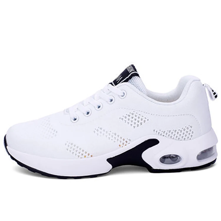 

Markdown Sale High Quality Casual Lace Up Mesh Running Women Sports Shoes, White black red purple pink