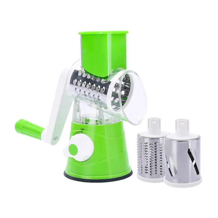 

C174 Multi-fuction Vegetable Drum Cutter Hand-operated Meat Grinder Sausage Stuffer Kitchen Vegetable Spiralizer, Red,green,blue