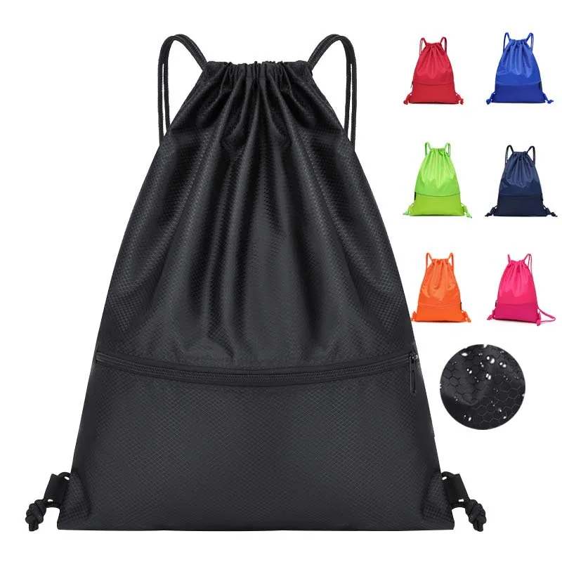 

Bundle pocket drawstring simple backpack for men and women lightweight sports drawstring backpack for fitness