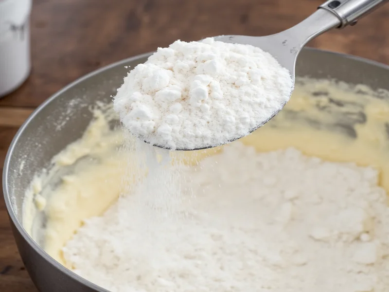 Homemade powdered sugar used in vanilla frosting