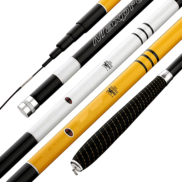 

2.7m-7.2m High Quality Freshwater Fishing Hand Fishing Pole Carp Fishing Rods, White ,yellow