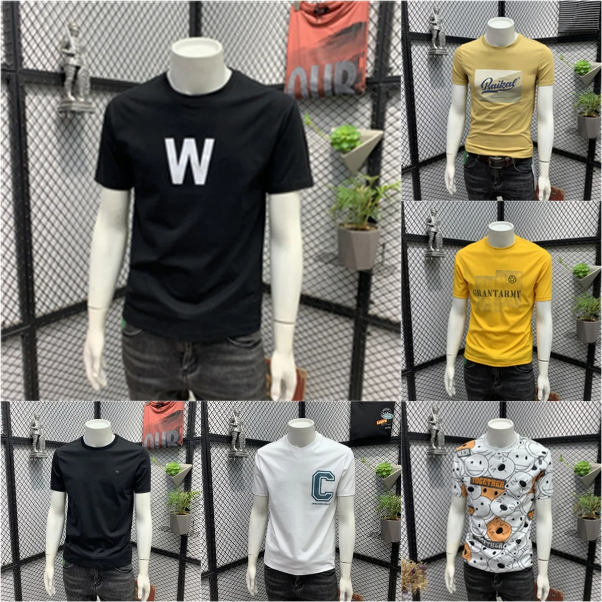 

T-shirts men's short sleeves 2021 summer new fashion brand men's clothing wholesale youth printed cotton men's t-shirts