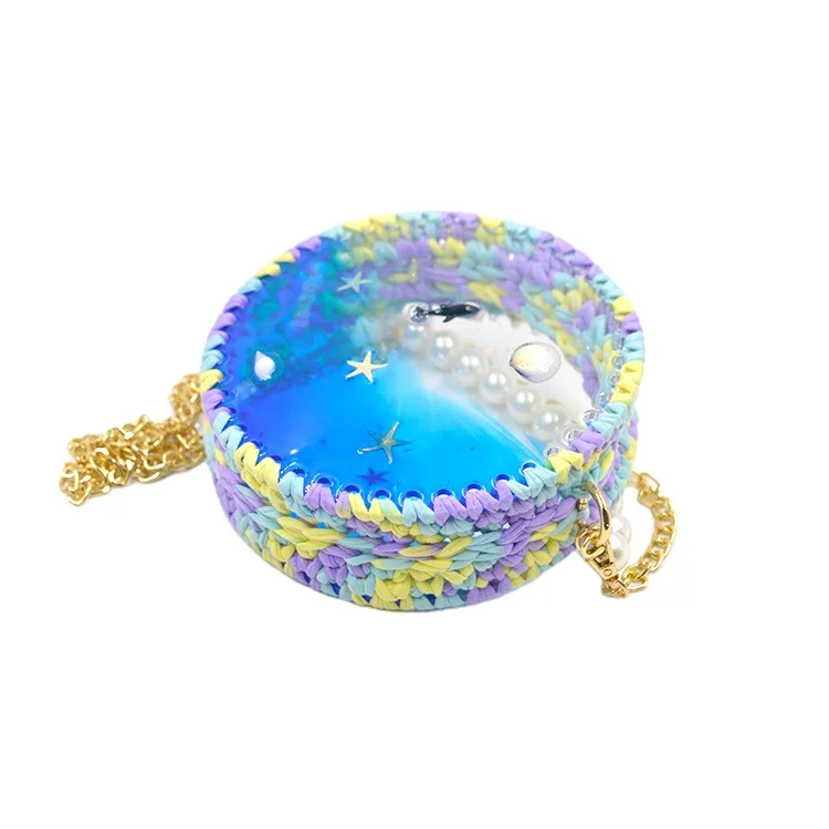 

DM150 DIY Round Bag Clutch Handbag Handmade Epoxy Resin Mold Purse Craft Women Bags