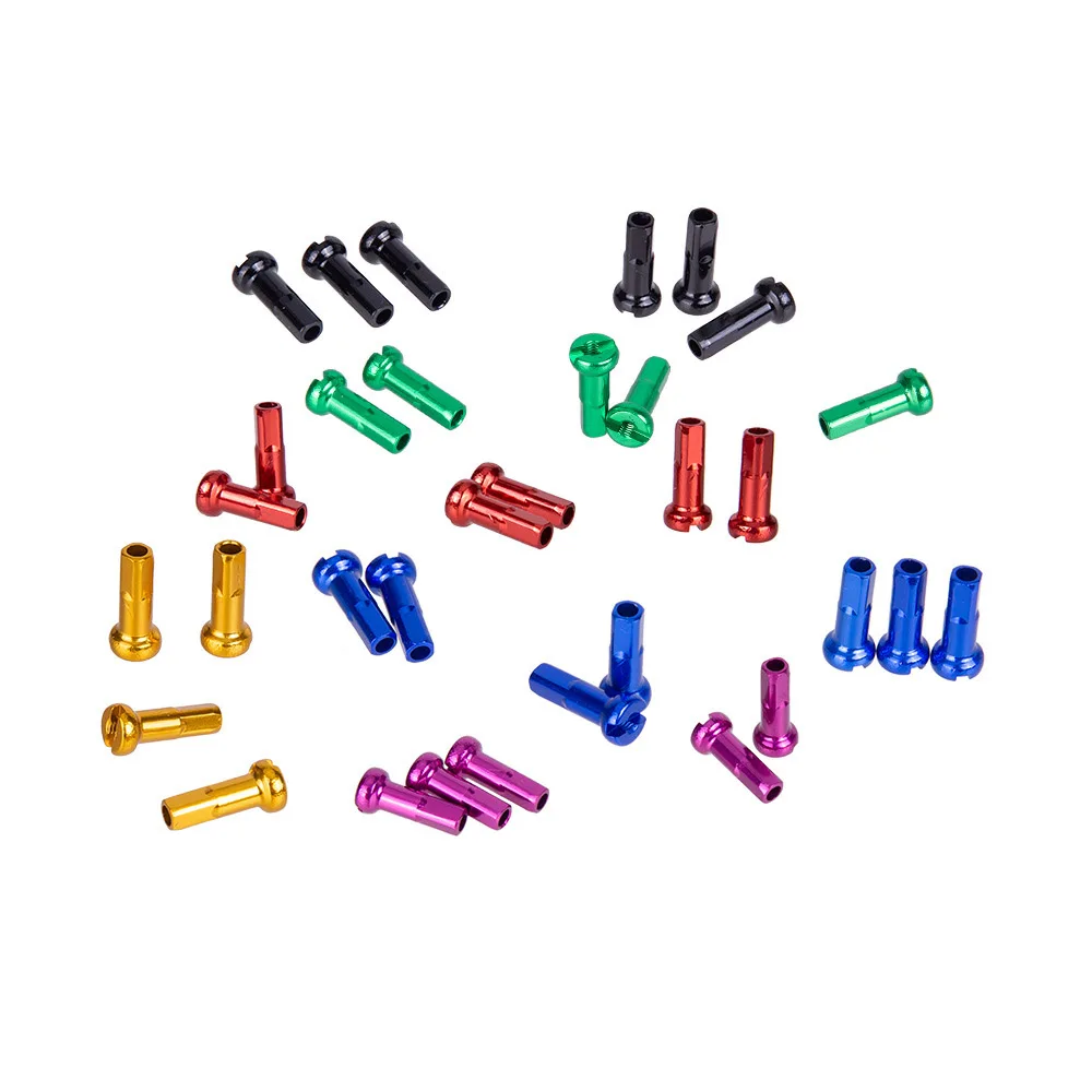 

Spoke Cap  Spoke Nipples Colorful Aluminum Wheel Spoke Nipples for Mountain Road Bicycles Other Bicycle Parts, Black red blue gold green purple