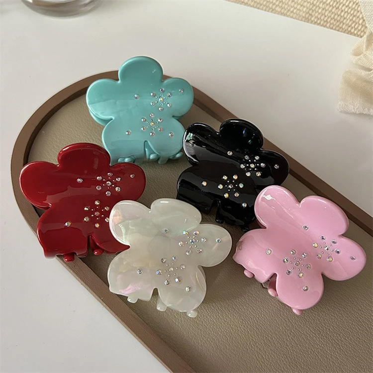 

Cute Lovely Flower Elegant French Hair Accessories FashionCellulose Acetate Hair Clip New Women's Headwear Hair Claw Clips