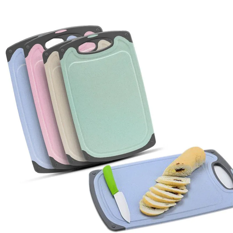 

HOMETREE Wheat Straw Chopping Board Heat Resistant Dishwasher Safe Cutting Knife Boards Cook Kitchen Tools H297, Pink,green,blue,white