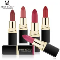 

MISS ROSE colorfast velvet matte lipstick 42 colors non-stick cup lipsticks waterproof cosmetic miss rose black square lip stick