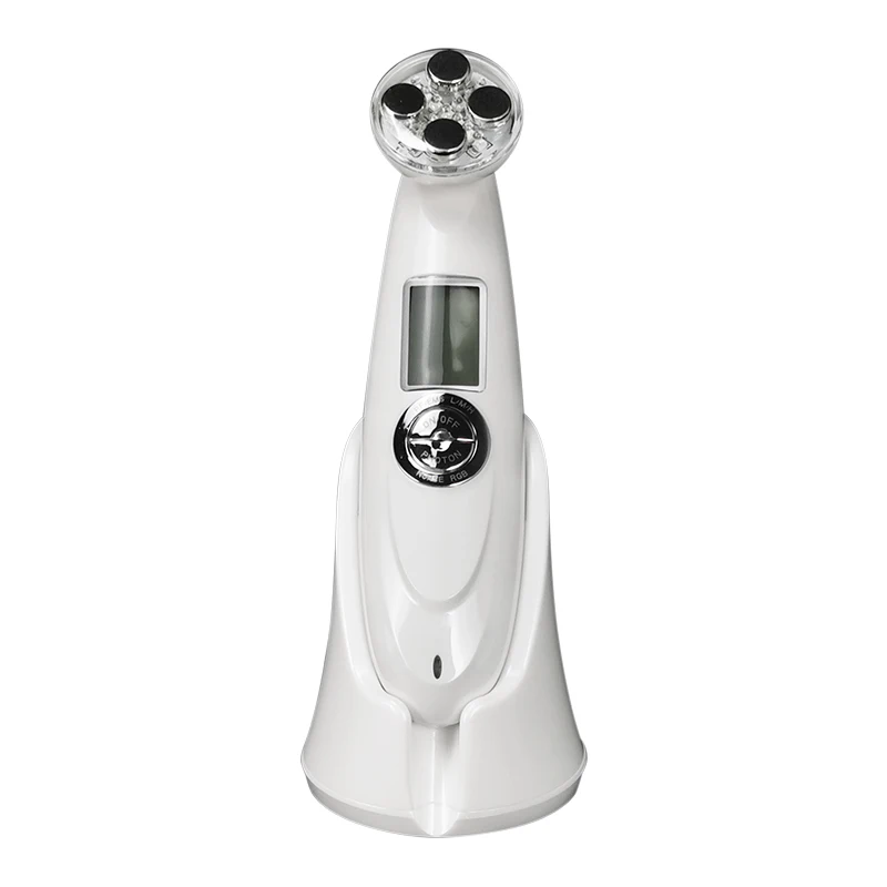 

Skin Care Face Facial 2020 Skin Rejuvenation Ionic Photon Anti Age Beauty Led Multifunction Device, White/pink