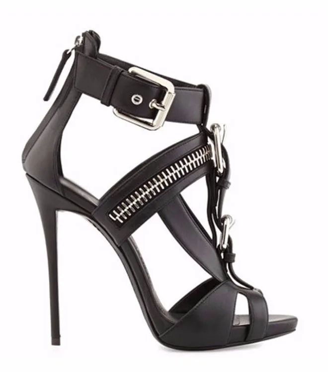 

HMS7 2019 manufacturer fashion buckle zipper popular sexy ladies high heels sandals