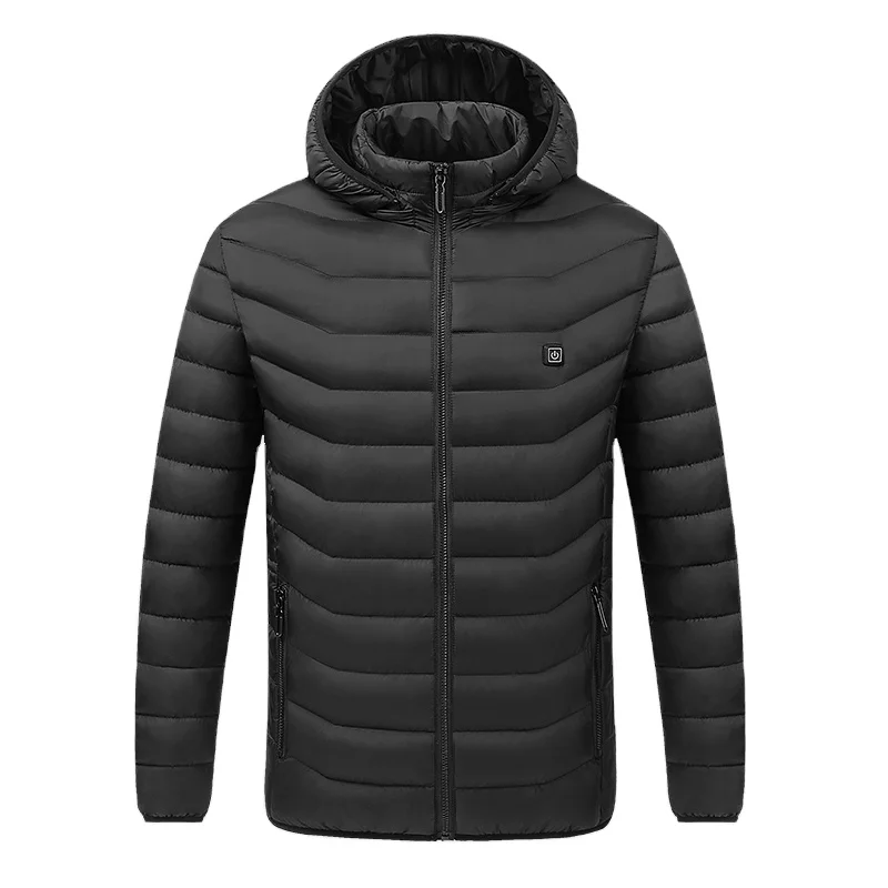 

UP 2021 New Arrivals Heated Jackets Outdoor Coat USB Heating Hooded Winter Thermal Warmer Jacket