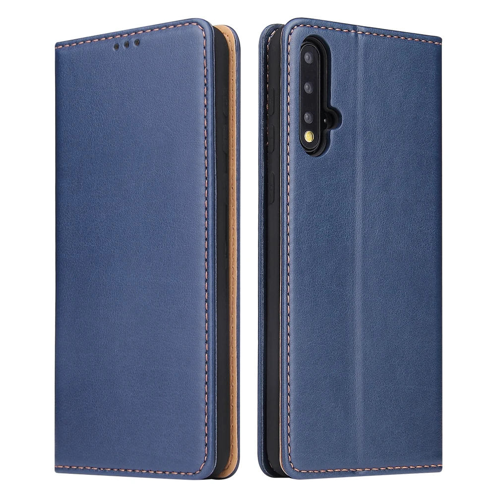 

Multi Function Kickstand Flip Cover for Huawei Nova 5 Leather Case, Red, blue, black, brown