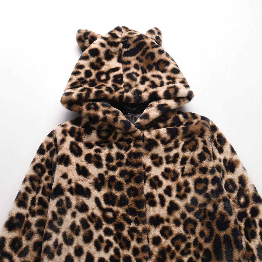 New Design Cat Ears Fur Coat Women Warm Hooded Faux Fur Parka Ladies ...