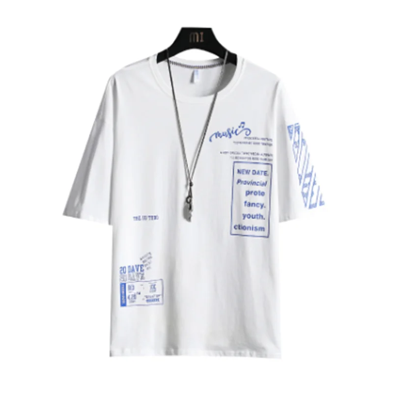 

Wholesale Male's Casual Korean Streetwear Printed T Shirts For Men