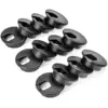2 Inch Black Desk Grommet Plastic Wire Organizers | Computer Cable Hole Cover Plug Cap Insert | Great for Hiding Cords Through O