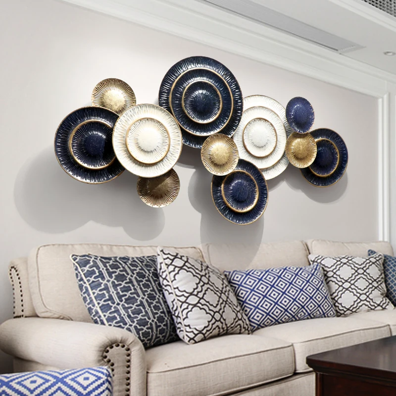 

Lobby and Gallery Bright Glaze Iron Vintage Abstract Wall Hanging Art Decoration