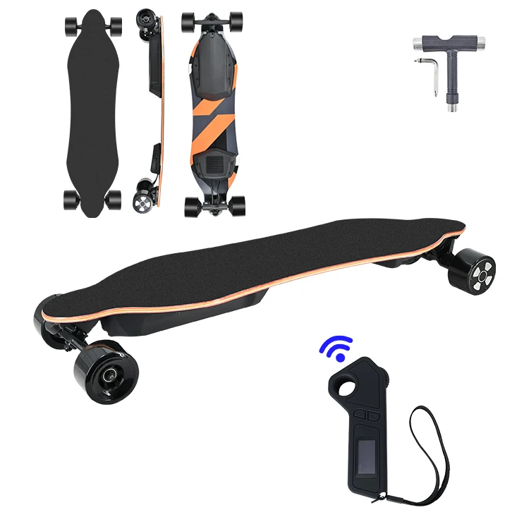 

Newest Most Powerful 600W*2 Best Off Hub Motor Road Electric Skateboard With Remote Control
