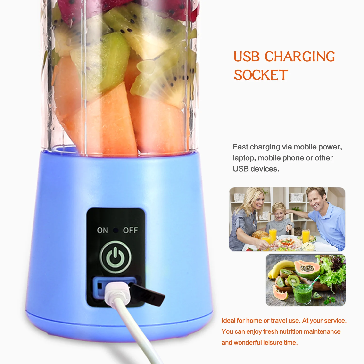 Mini Juicer Cup For Usb Rechargeable 4-blade Electric Stir Quickly Fruit  Extractor Juice Blender - Buy Electric Fruit Extractor,Mini Electric Blender ,Juice Blender Product on Alibaba.com