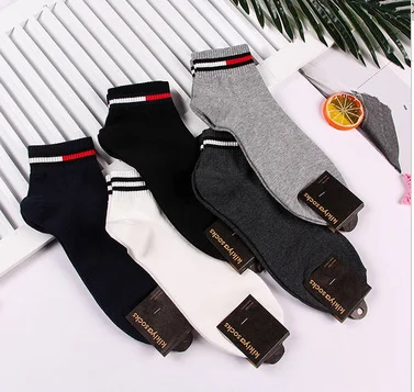 

VK542-Men's business socks, the new summer simple red and white socks, socks wholesale