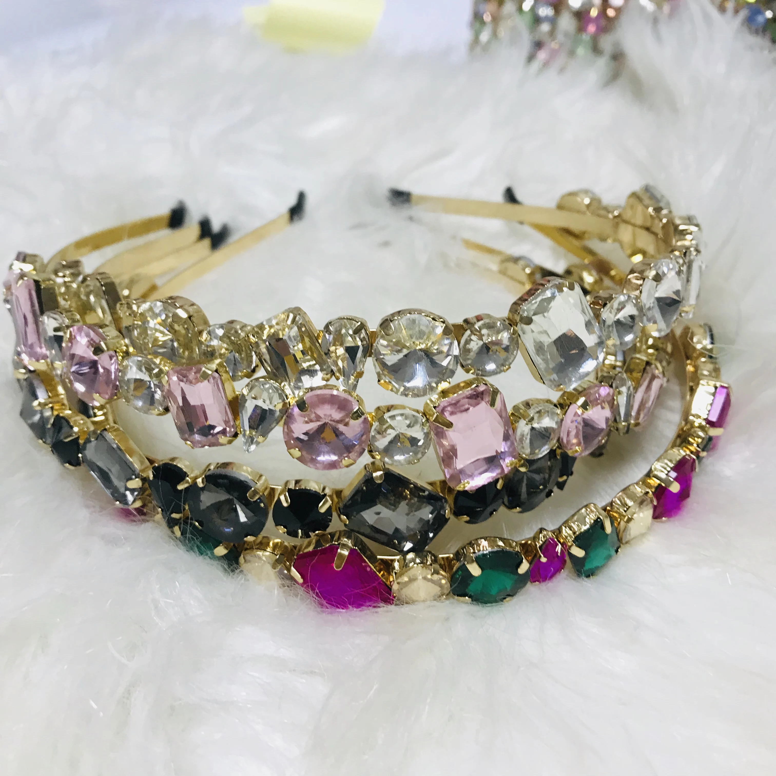 

Diamond Headband Hair Accessories Crystal Rhinestone Headband, Natural color