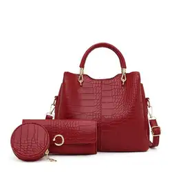 3pcs leather bag women bags women handbags pu leat