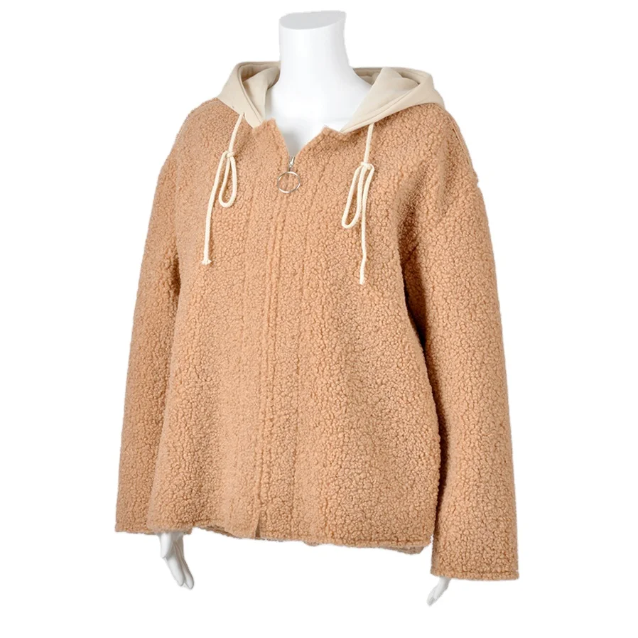 

Women's Fall Fashion Girl and Women Sport Casual hooded jacket Winter Plush Coat
